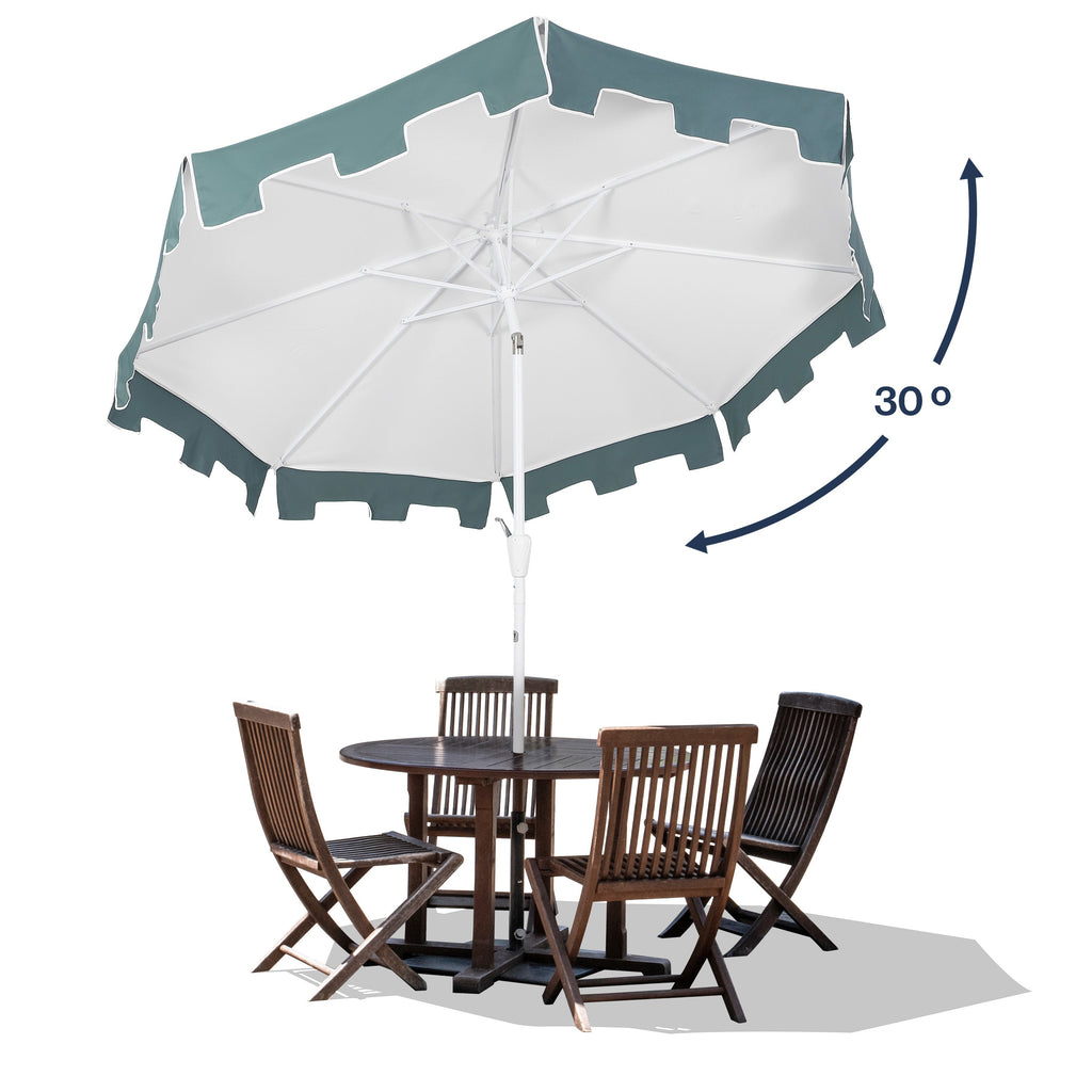 Baiona Classic MidCentury Market Patio Umbrella with UV Protection