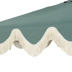 Collins Classic Cottage Tassel Market Patio Umbrella with Auto-Tilt