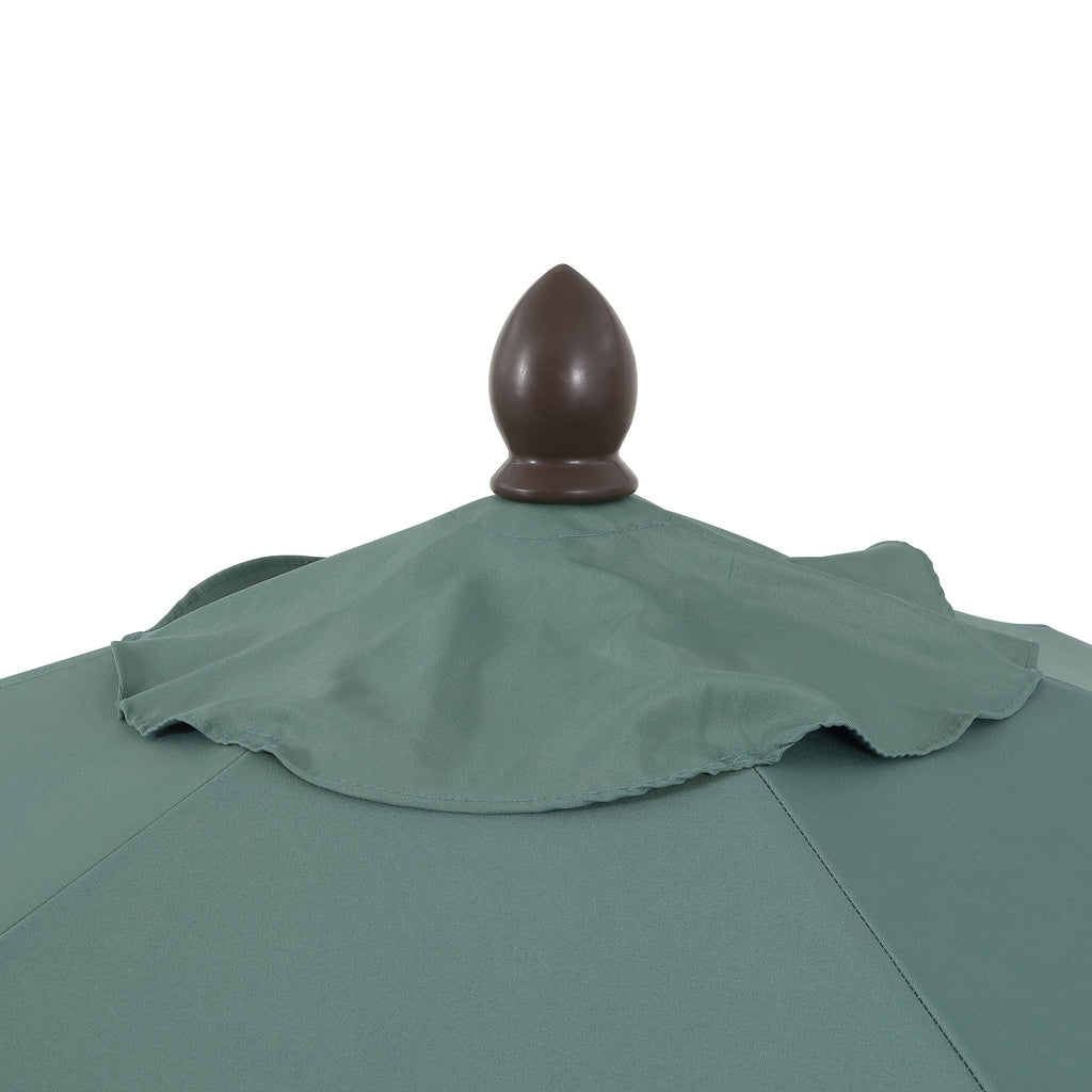 Collins Classic Cottage Tassel Market Patio Umbrella with Auto-Tilt