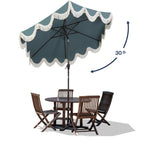 Collins Classic Cottage Tassel Market Patio Umbrella with Auto-Tilt
