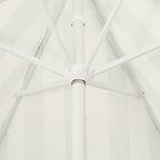 Collins 9 ft. Classic Cottage Fringe Tassel Market Patio Umbrella with Auto-Tilt Crank
