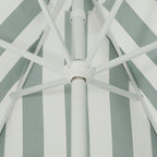 Collins 9 ft. Classic Cottage Fringe Tassel Market Patio Umbrella with Auto-Tilt Crank