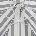 Collins 9 ft. Classic Cottage Fringe Tassel Market Patio Umbrella with Auto-Tilt Crank