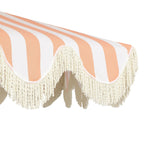 Collins 9 ft. Classic Cottage Fringe Tassel Market Patio Umbrella with Auto-Tilt Crank