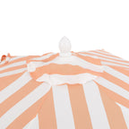 Collins 9 ft. Classic Cottage Fringe Tassel Market Patio Umbrella with Auto-Tilt Crank