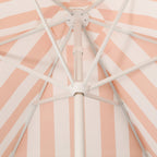 Collins 9 ft. Classic Cottage Fringe Tassel Market Patio Umbrella with Auto-Tilt Crank