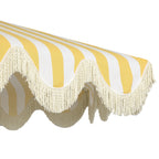 Collins 9 ft. Classic Cottage Fringe Tassel Market Patio Umbrella with Auto-Tilt Crank