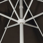 Collins 9 ft. Classic Cottage Fringe Tassel Market Patio Umbrella with Auto-Tilt Crank
