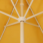 Collins 9 ft. Classic Cottage Fringe Tassel Market Patio Umbrella with Auto-Tilt Crank