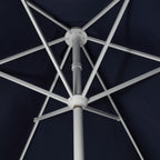 Collins 9 ft. Classic Cottage Fringe Tassel Market Patio Umbrella with Auto-Tilt Crank