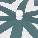 Mariner 6.5 ft. Classic Cottage Fringe Tassel Market Beach Umbrella with Push Button Tilt