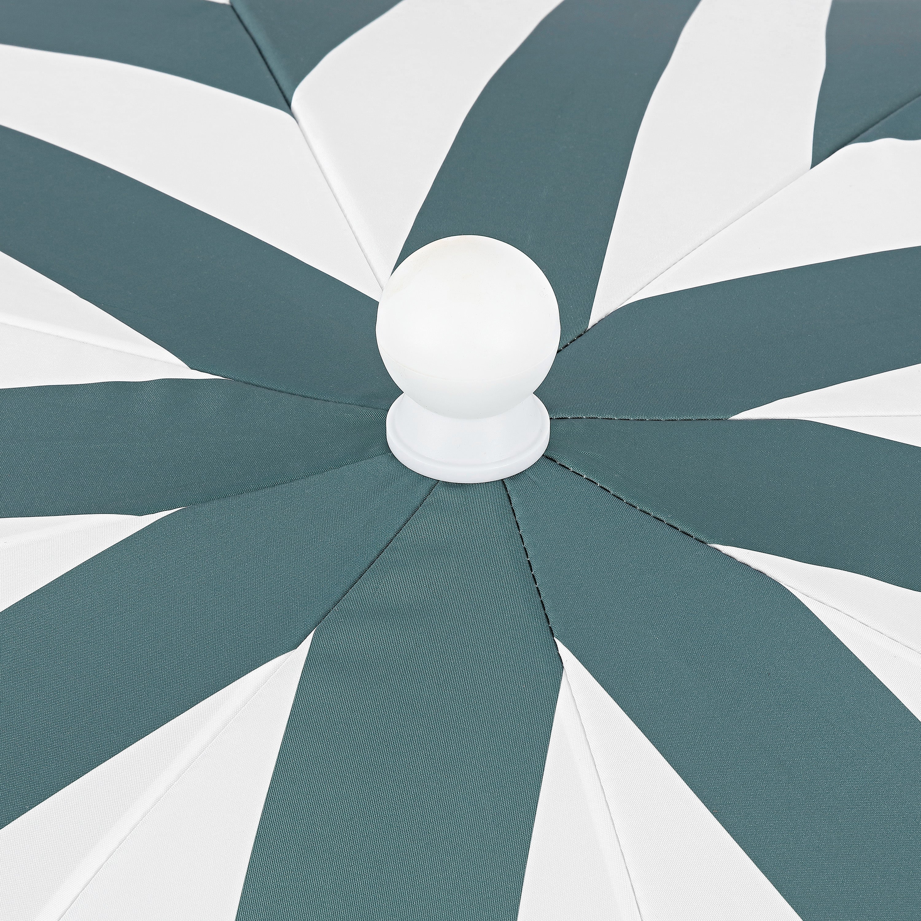 Mariner 6.5 ft. Classic Cottage Fringe Tassel Market Beach Umbrella with Push Button Tilt