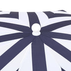 Mariner 6.5 ft. Classic Cottage Fringe Tassel Market Beach Umbrella with Push Button Tilt