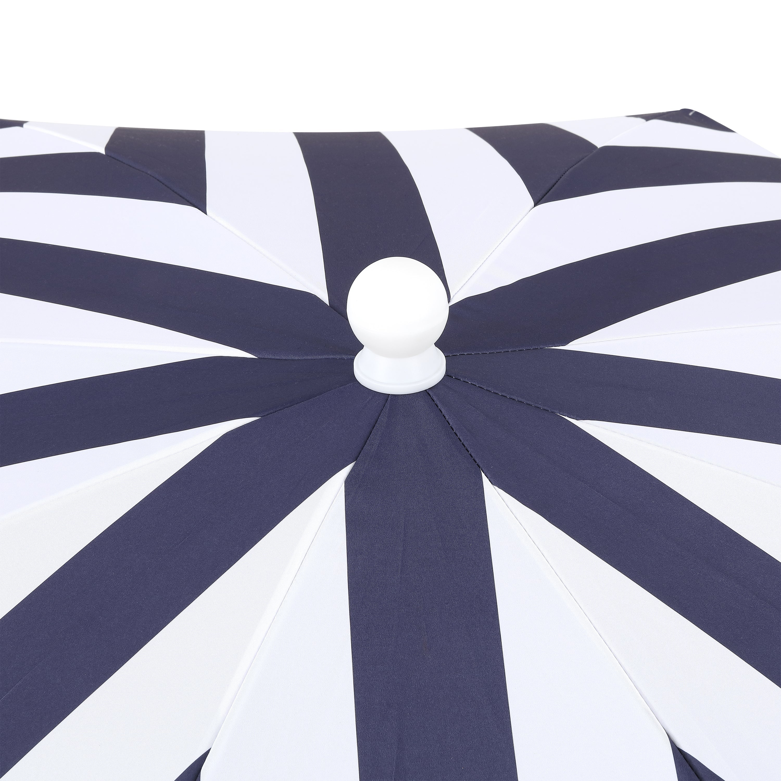 Mariner 6.5 ft. Classic Cottage Fringe Tassel Market Beach Umbrella with Push Button Tilt