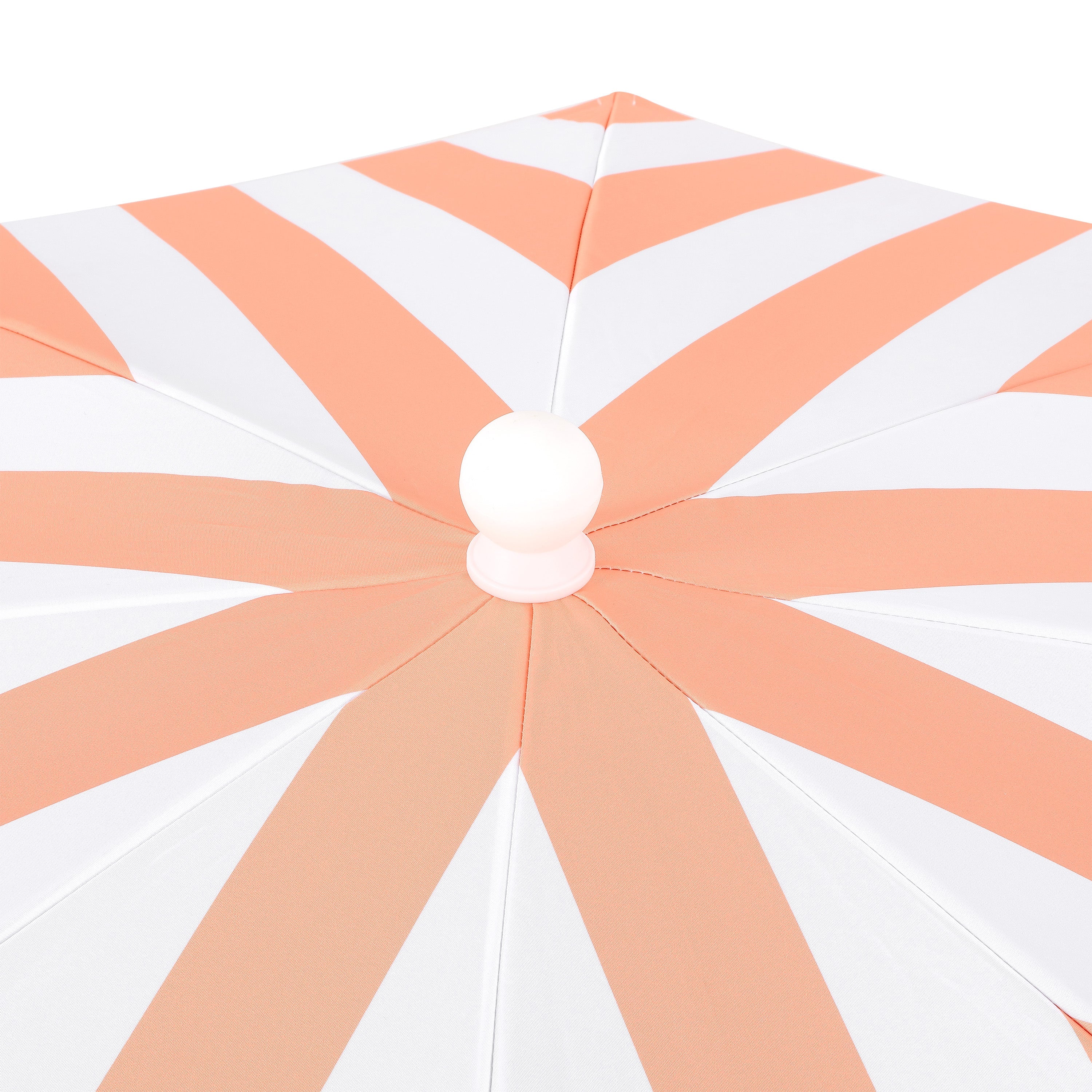 Mariner 6.5 ft. Classic Cottage Fringe Tassel Market Beach Umbrella with Push Button Tilt