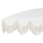 Mariner 6.5 ft. Classic Cottage Fringe Tassel Market Beach Umbrella with Push Button Tilt