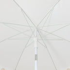 Mariner 6.5 ft. Classic Cottage Fringe Tassel Market Beach Umbrella with Push Button Tilt