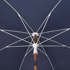 Mariner 6.5 ft. Classic Cottage Fringe Tassel Market Beach Umbrella with Push Button Tilt