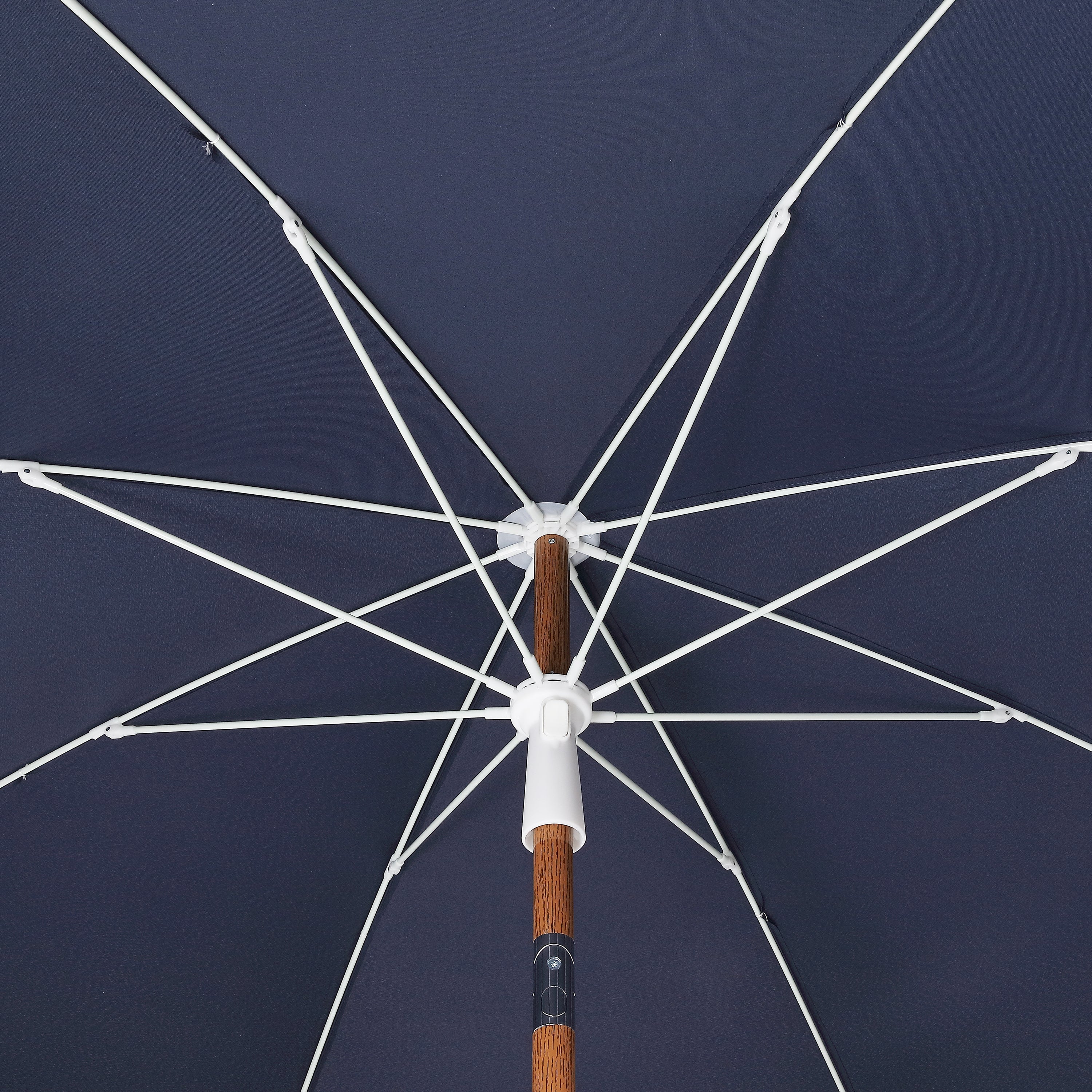 Mariner 6.5 ft. Classic Cottage Fringe Tassel Market Beach Umbrella with Push Button Tilt