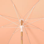 Mariner 6.5 ft. Classic Cottage Fringe Tassel Market Beach Umbrella with Push Button Tilt