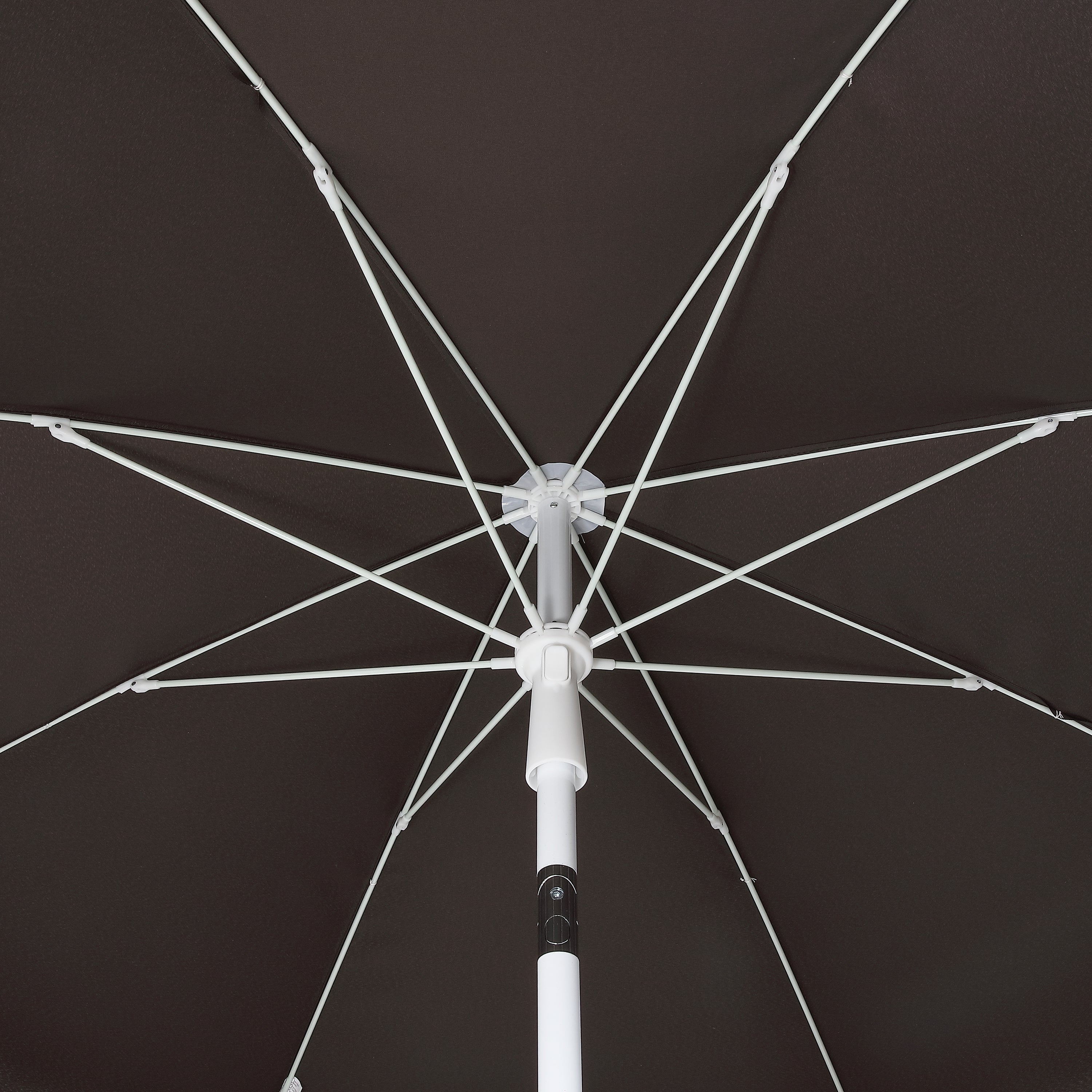 Mariner 6.5 ft. Classic Cottage Fringe Tassel Market Beach Umbrella with Push Button Tilt