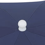 Mariner 6.5 ft. Classic Cottage Fringe Tassel Market Beach Umbrella with Push Button Tilt