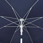 Mariner 6.5 ft. Classic Cottage Fringe Tassel Market Beach Umbrella with Push Button Tilt