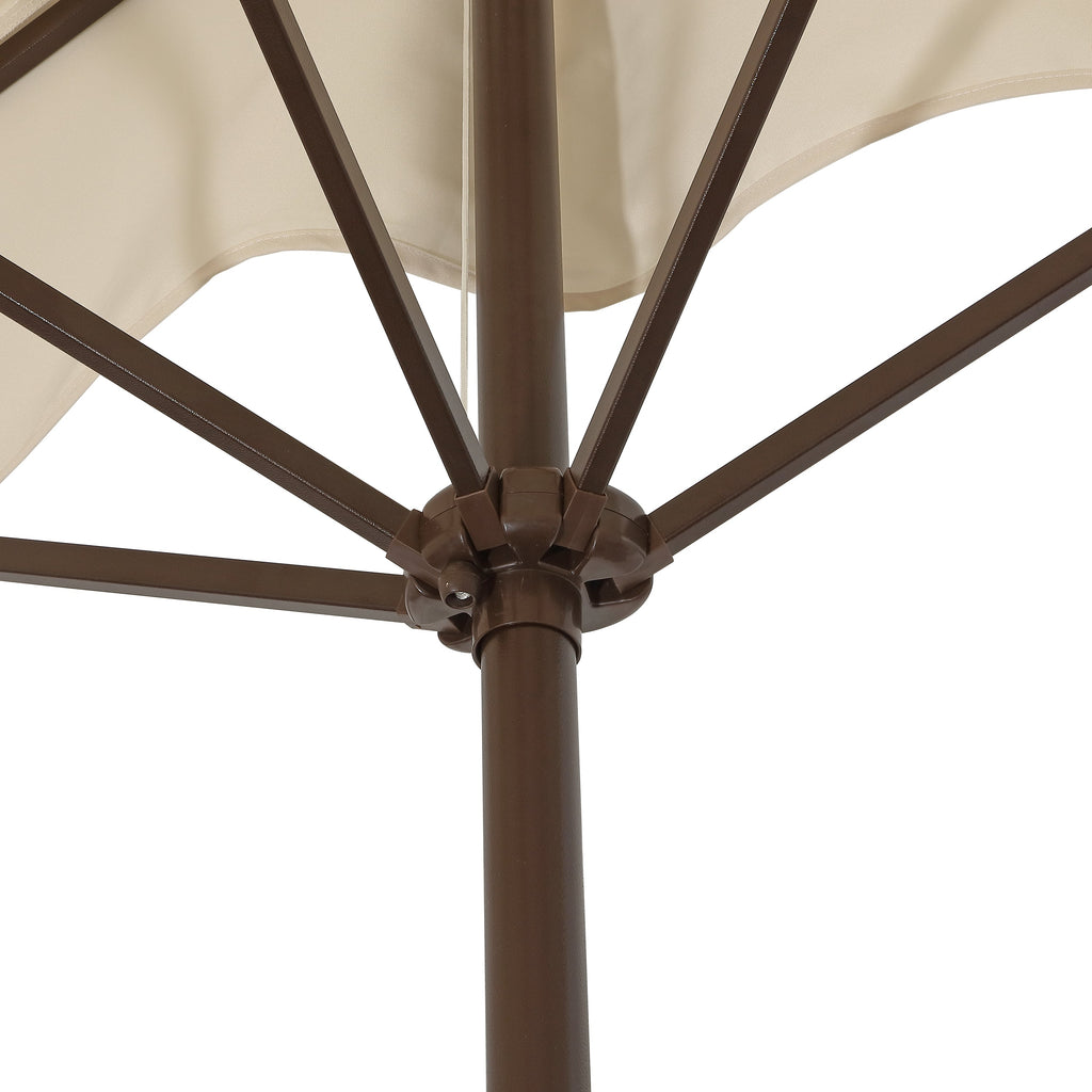 Sidney Classic MidCentury Rectangular Half Market Patio Umbrella with Crank