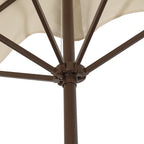 Sidney Classic MidCentury Rectangular Half Market Patio Umbrella with Crank