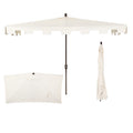 Sidney Classic MidCentury Rectangular Half Market Patio Umbrella with Crank