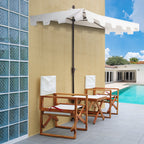 Sidney Classic MidCentury Rectangular Half Market Patio Umbrella with Crank