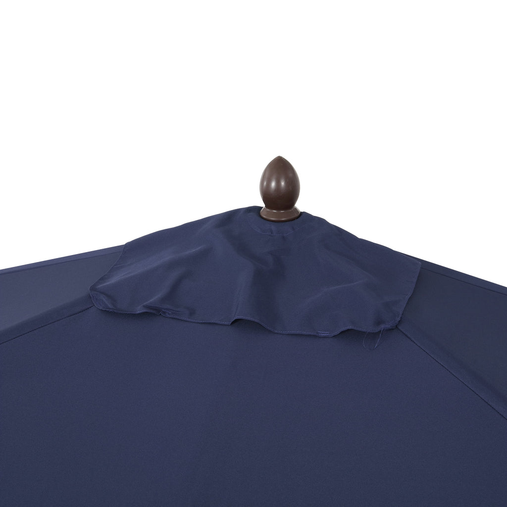 Sidney Classic MidCentury Rectangular Half Market Patio Umbrella with Crank
