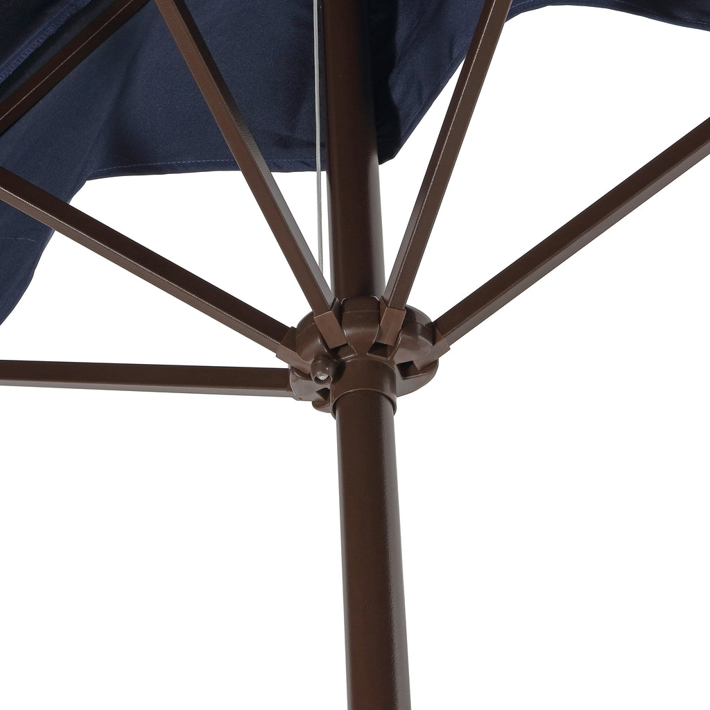 Sidney Classic MidCentury Rectangular Half Market Patio Umbrella with Crank
