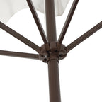 Sidney Classic MidCentury Rectangular Half Market Patio Umbrella with Crank