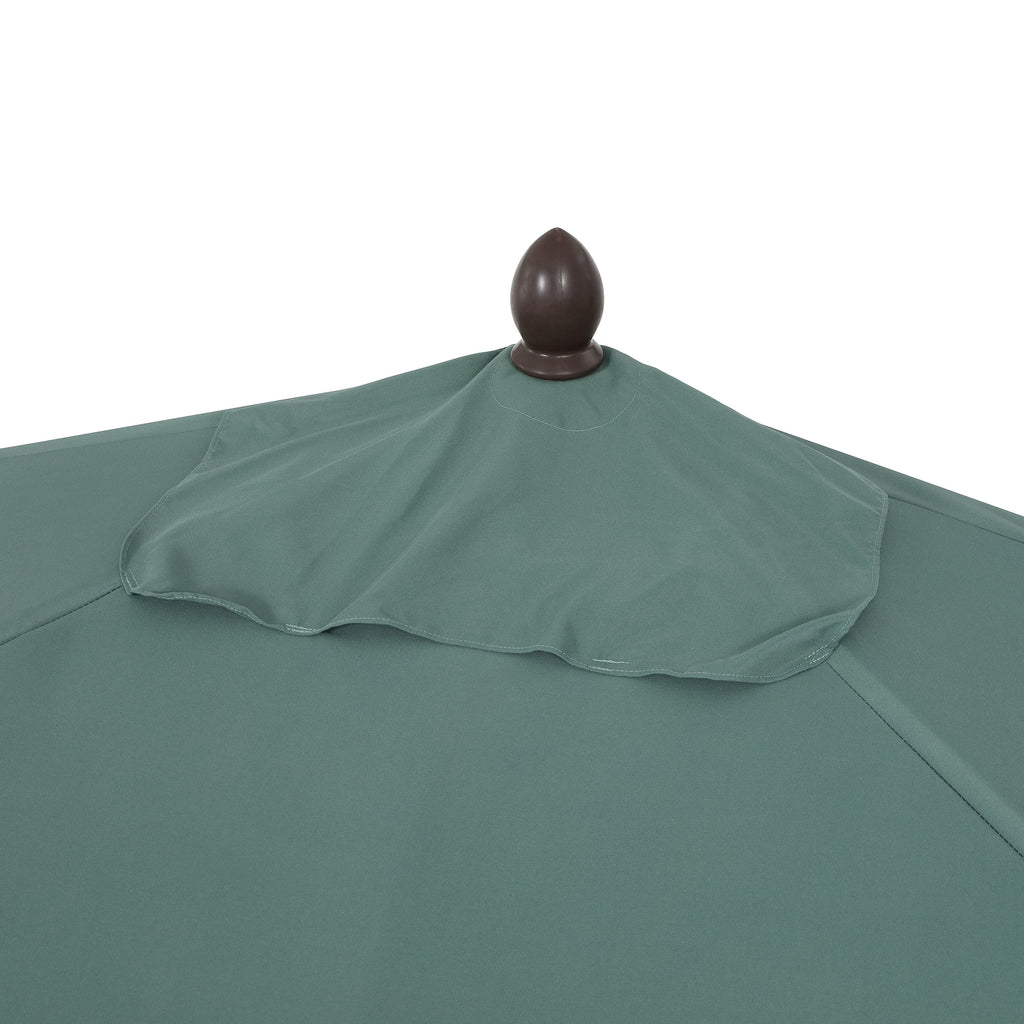 Sidney Classic MidCentury Rectangular Half Market Patio Umbrella with Crank