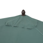 Sidney Classic MidCentury Rectangular Half Market Patio Umbrella with Crank