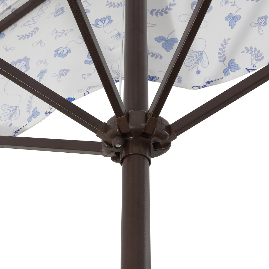 Sidney Classic MidCentury Rectangular Half Market Patio Umbrella with Crank