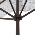 Sidney Classic MidCentury Rectangular Half Market Patio Umbrella with Crank