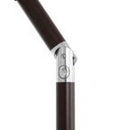 Terrace Arc 9 ft Scalloped Fringe Market Patio Half Umbrella with Crank, Tilt Button and UV Protection