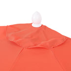 Terrace Arc 9 ft Scalloped Fringe Market Patio Half Umbrella with Crank, Tilt Button and UV Protection