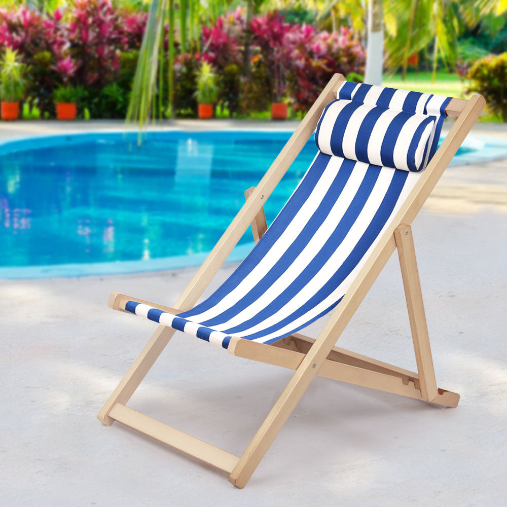 Gardeon Outdoor Furniture Sun Lounge Beach Chairs Deck Chair Folding