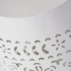 Ruby Outdoor Metal Lace Cutout Accent Table
