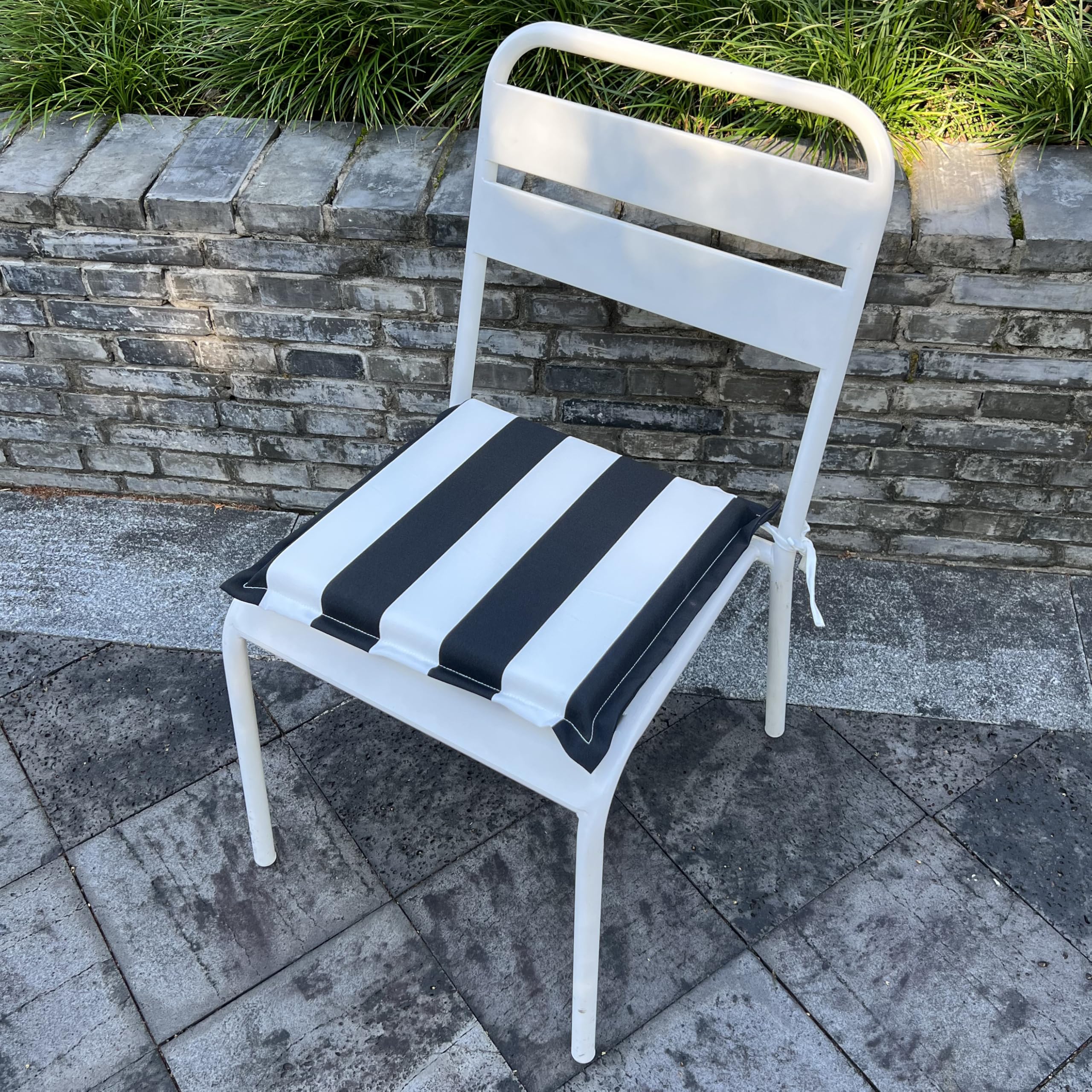 Conjure 4-Piece 15x15" Outdoor Fabric Seat Cushion with Ties