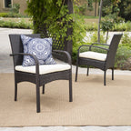 Cordoba Outdoor Wicker Dining Chairs, Set of 2