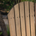 Outdoor Acacia Wood Adirondack Barstools, Set of 2