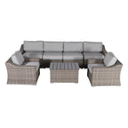 Laguna Sol Fully Assembled 6-Person All-Weather Wicker Sectional Seating Set