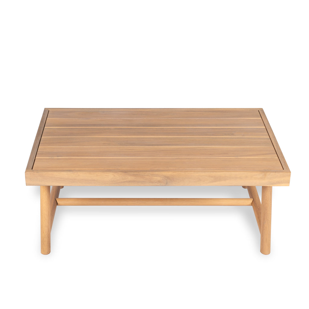 Indira Outdoor Acacia Wood Chat Set