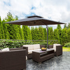 9'x 11' Rectangle Cantilever Umbrella with Center Pole, Base Not Included