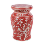 Cherry Blossom 17.75" Ceramic Garden Stool
