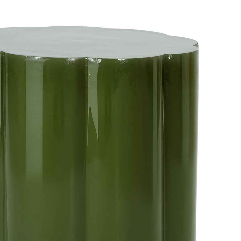 High-Gloss Magnesium Oxide Outdoor Side Table